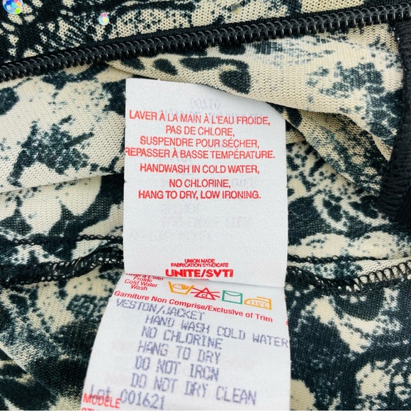 Joseph Ribkoff Animal Sequened Jacket Sheer Long Sleeve Stretch Embellished Top - Picture 14 of 16